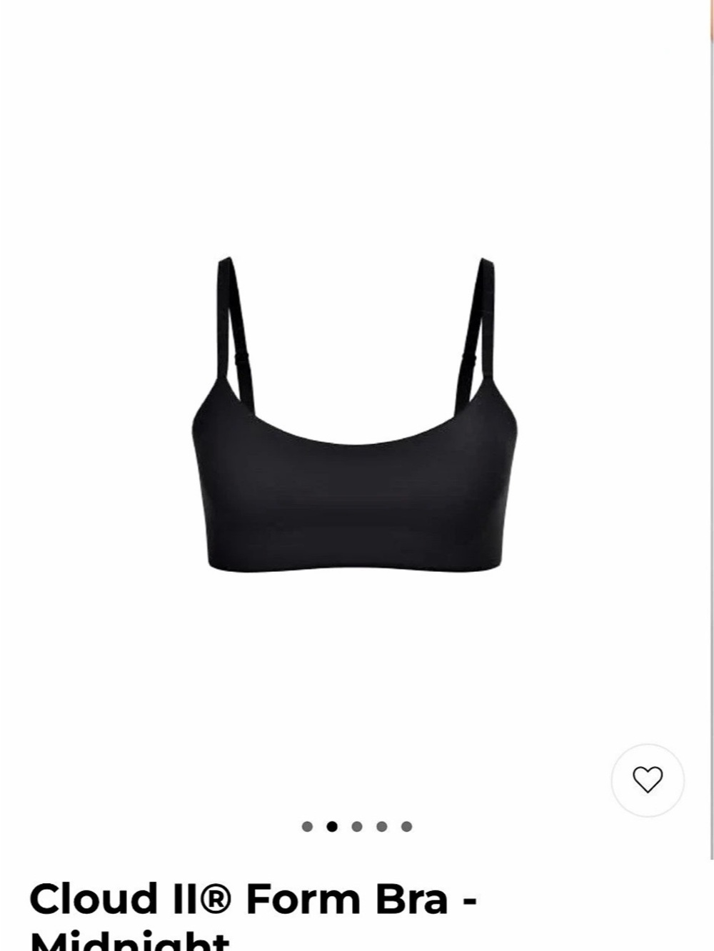 Vitality Cloud II Form Bra Sports Bra Black XL NWT